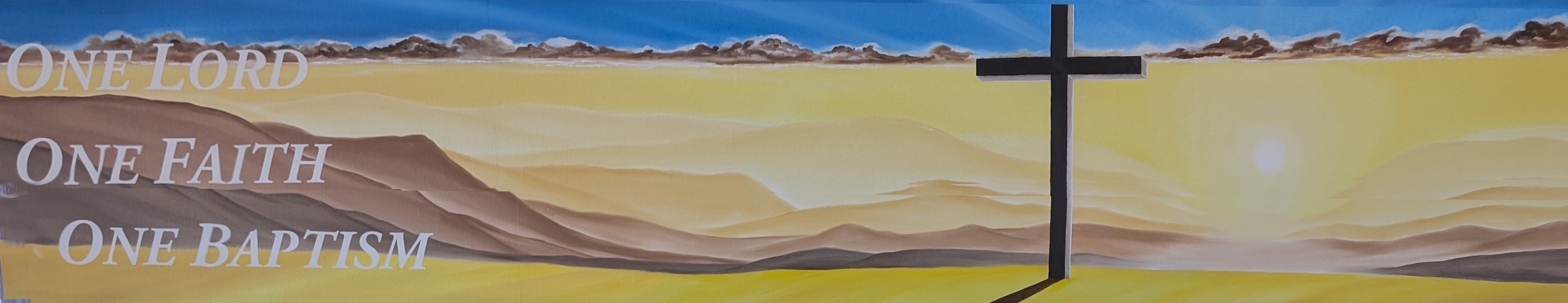 Picture at front of church